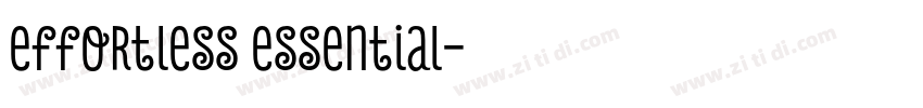 effortless essential字体转换
